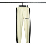 Fog Essentials Pants Spring and Autumn Double Line Letter Color Matching Casual Terry Trousers for Men and Women