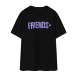 Friends Vlone Rhinestone Shirt Print Loose