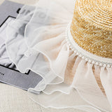 Italian Fedora Hats Summer Women's Lace Decor Hat Summer Fashion Sun Protection Hat
