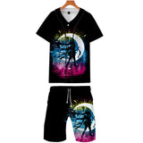 Sailor Moon Print Clothes for Men Men's Baseball Uniform Shorts Printed Fashion Sports Set