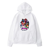 Maroon Graphic Hoodie Print