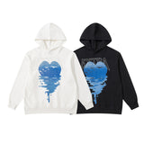 Mens Fall Outfits Fall/Winter Heart Printing Letter Coat