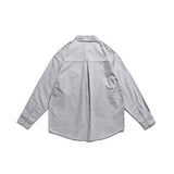 Men Shacket Long Sleeve Autumn Shirt Autumn Bear Embroidery Pocket Long Sleeve Top