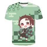 Demon Slayer Tshirt Men's Classic Shirts Anime Character Costume Men's Short-Sleeved T-shirt Anime Print Fashion Casual