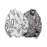 Men Shacket Long Sleeve Autumn Shirt Autumn Shirt Lapel Cardigan Loose Comfort Printing Youth Casual Shirt