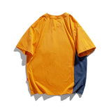 Men T Shirt Summer Casual Tops Men's Clothes Summer Wear Retro Men's Short-Sleeved Casual Loose Three-Dimensional Pocket Workwear Color Matching T-shirt