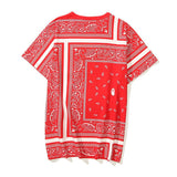 A Ape Print T Shirt Summer Color Block Printing Fashion Short Sleeve T-shirt