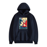 Anime Hoodie Hoodies Pullover Cosplay Costume Zero Two Darling in the Franxx Autumn and Winter Men's and Women's Casual Loose-Fitting Hoodie Sweatshirt