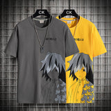 Demon Slayer Tshirt Men's Classic Shirts Anime Character Costume T-shirt Short Sleeve Male Summer Clothes Anime T-shirt