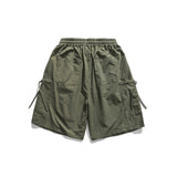 Men Pants Men's Clothes Summer Wear Retro Men's Shorts Casual Loose Drawstring Workwear Fifth Pants Trendy Men