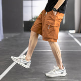Mens Cargo Shorts Men's Summer Loose Fifth Pants Overalls Youth Straight Casual Letters