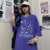Harajuku Clothing for men T-shirt Classic Shirts Summer Printed Loose Short Sleeve T-shirt