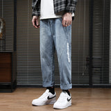 Men Summer Jeans Spring Loose Straight Jeans plus Size Retro Sports Trousers Men