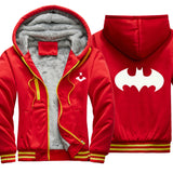 Batman Hoodie Cardigan Sports Fleece Padded