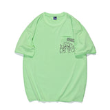 Men T Shirt Summer Casual Tops Men's Clothes Summer Wear Retro Men's round Neck Short Sleeve Casual Loose Little Man Printed T-shirt