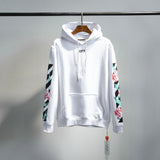 Winter No Liner Dimensional Patch Pocket Letters Ordinary Hooded Cotton Casual White Zipper Textile