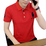 USPA Shirts Polo Shirt Men's Short-Sleeved Lapel Summer Embroidered Cotton T-shirt