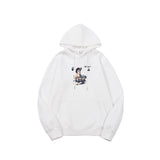 Autumn And Winter Women Bridal Bouquet Basket Pattern Printing Velvet Padded Hooded Sweatshirt