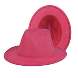 Fedora Hat Woolen Thick Top Hat Women's Fedora Hat British Style Felt Cap