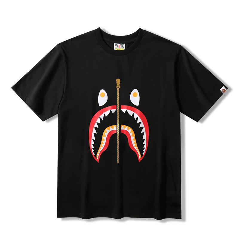 A Ape Print T Shirt Short Sleeve T-shirt Color Shark T-shirt