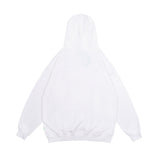 Men Fall Outfits Hip Hop Singer Loose Hoodie Sweatshirt Graffiti Long Sleeve Top