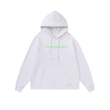 Autumn And Winter Fluorescent Green Luminous Machinery Drawing Elements Hooded Sweater For Men And Women