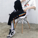 Harajuku Clothing Men Classic Retro Pants Straight Leg Pan Summer Casual Pants Wide Leg Trousers