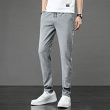 Mens Formal Suit Trousers Straight Leg Office Stretch Slim Fit Suit Pants Summer Pants Bottoms Summer Thin Elastic Waist Slim Stretch Casual Pants Men Men Pants