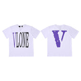Vlone Friends Men's Casual Fashion Short Sleeve Men's and Women's Tshirt