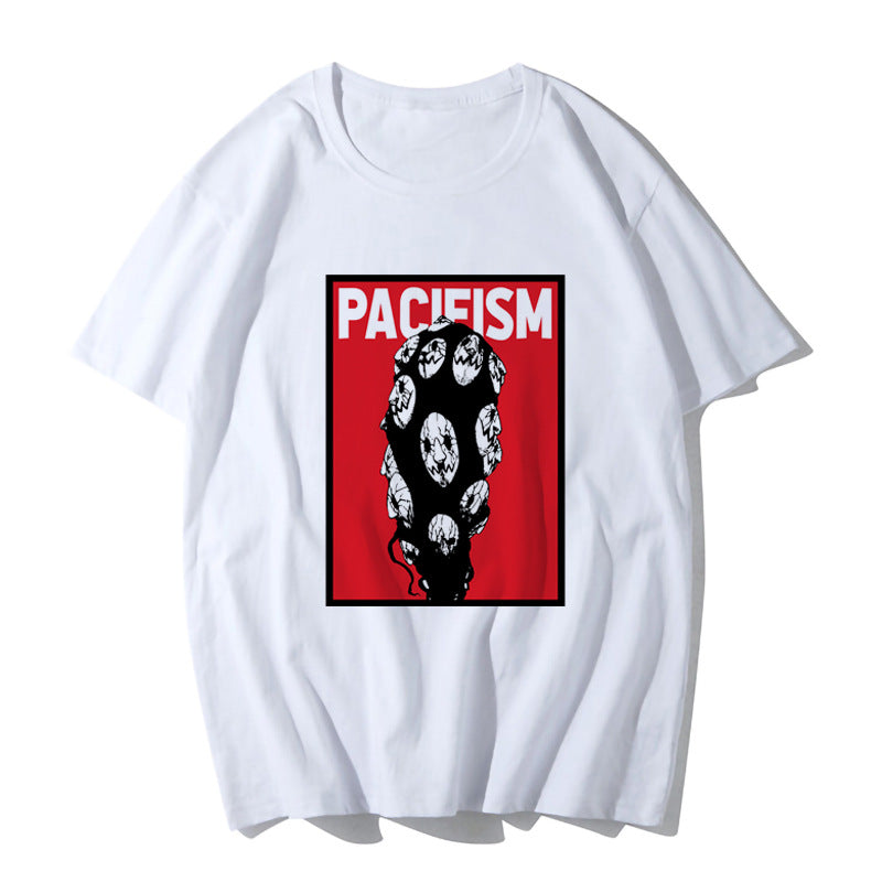 Anime Tshirts Aesthetic Men's Shirt Men's Summer Anime Print Sports Casual Short-Sleeved T-shirt