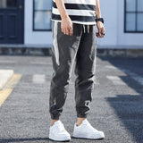 Men Summer Jeans Spring Elastic Waist Ankle-Tied Harem Jeans plus Size Retro Sports Trousers Men