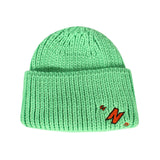 Mens Beanies Thickened Letter Embroidery Woolen Cap Women's Autumn and Winter Big Curled Brim Knitted Hat