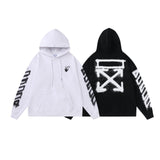 Autumn And Winter Classic Graffiti Splash-Ink Arrow Hooded Sweater For Men And Women