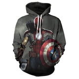Captain America Hoodie 3D Digital Printing Sweater