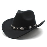 Wester Hats Ethnic Style Woolen Western Cowboy Top Hat Men Women Couples' Cap