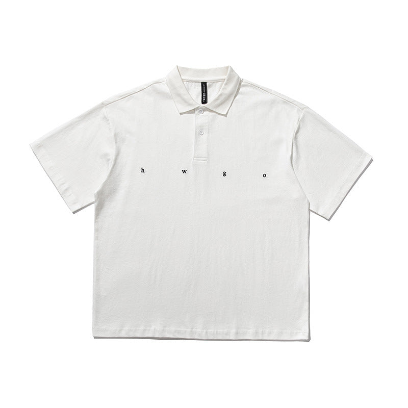 2022 Summer man t shirt Embroidered Lapel Polo Shirt