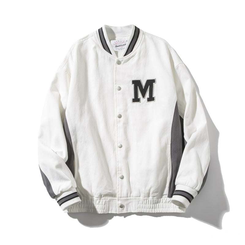 Men's Spring Large Size Retro Sports Jacket Men's Fashion Brand Loose Jacket Men's Jacket Men's Coat