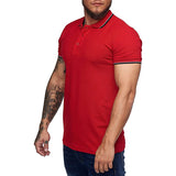 Men T-shirt Casual plus Size Top Spring and Summer Design Short Sleeve Polo Shirt