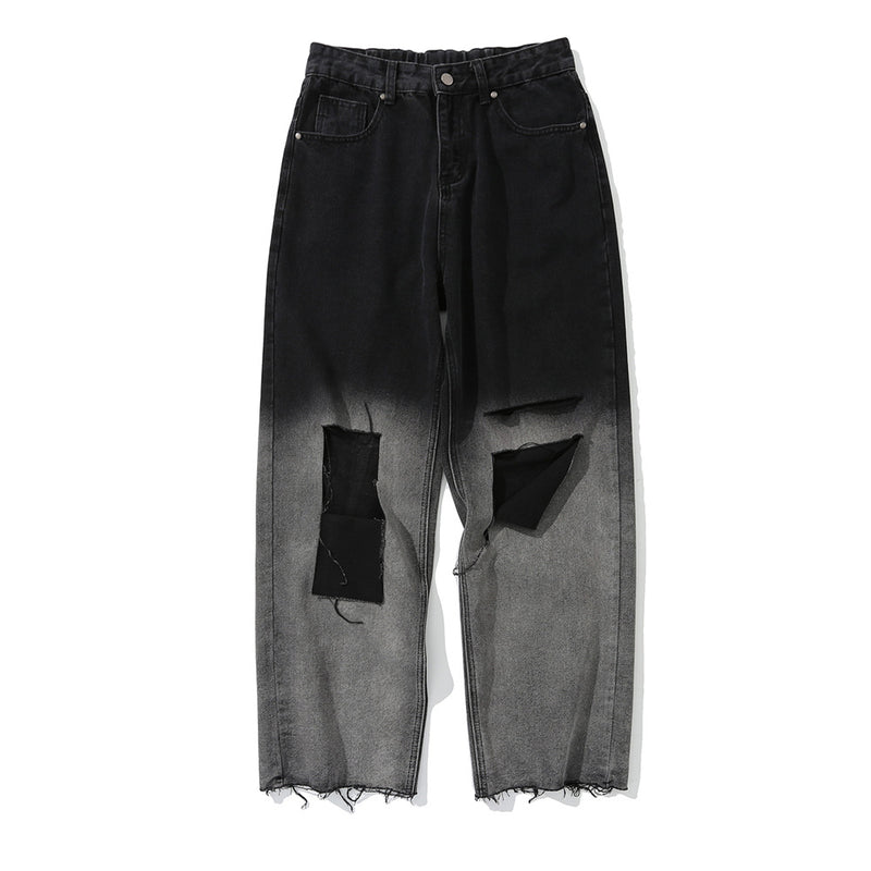 Jeans Men's plus Size Retro Sports Baggy Straight Trousers Casual Pants Trousers Men's Jeans
