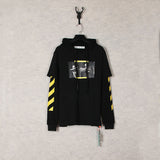 Autumn Printed Loose Hooded Sweater Jacket
