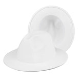 Fedora Hat Woolen Thick Top Hat Women's Fedora Hat British Style Felt Cap