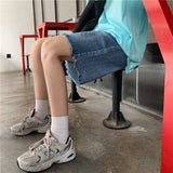 Harajuku Closing Shorts Summer Jeans for men Casual Cropped Pants Wide Leg Pants