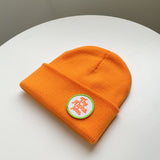 Mens Beanies Knitted Hat Female Autumn and Winter Leisure Letter Labeling Woolen Cap Male