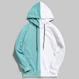 Split Hoodie Demons and Angels Solid Color Stitching Hooded