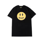 Justin Bieber Drew House T shirt Summer Drew Basic Style Smiley Print Short Sleeved T-shirt