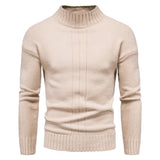 Men's Autumn Sweater Men's Mock Neck Sweater Bottoming Shirt Men Winter Outfit Casual Fashion