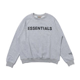 Fog Sweatshirt Essentials Long Sleeve round Neck Neck Neck Sweater Double Line Letter Print Terry round Neck Pullover Long Sleeve