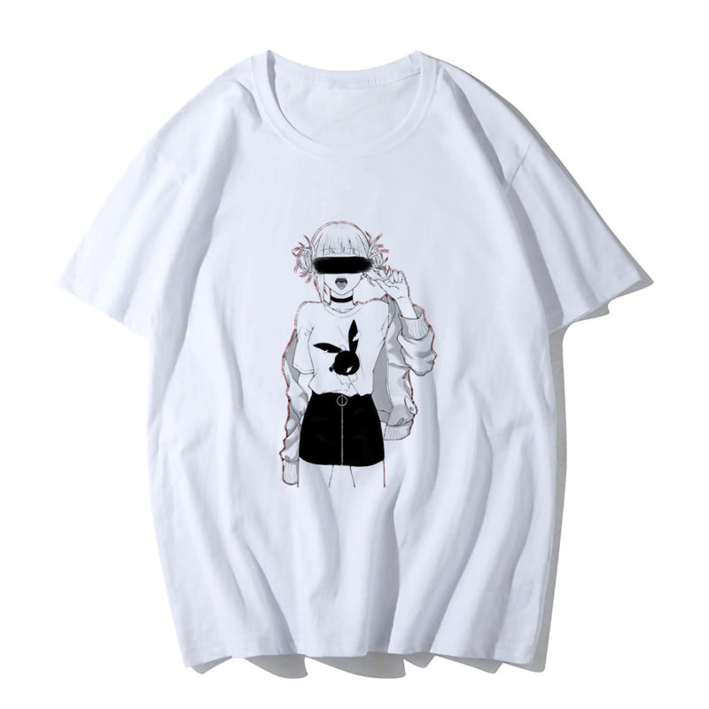 Anime Tshirts Aesthetic Men's Shirt Short Sleeve T-shirt Men's Summer Loose Anime Short Sleeve