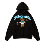 Men Fall Outfits Oversize Sweater Autumn Leisure Loose Cartoon Printed Long-Sleeved Pullover Hoodie