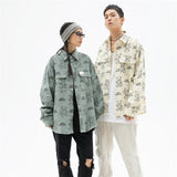 Men Shacket Long Sleeve Autumn Shirt Autumn Men's Shirt Retro Bear Unisex Style Couple Shirt